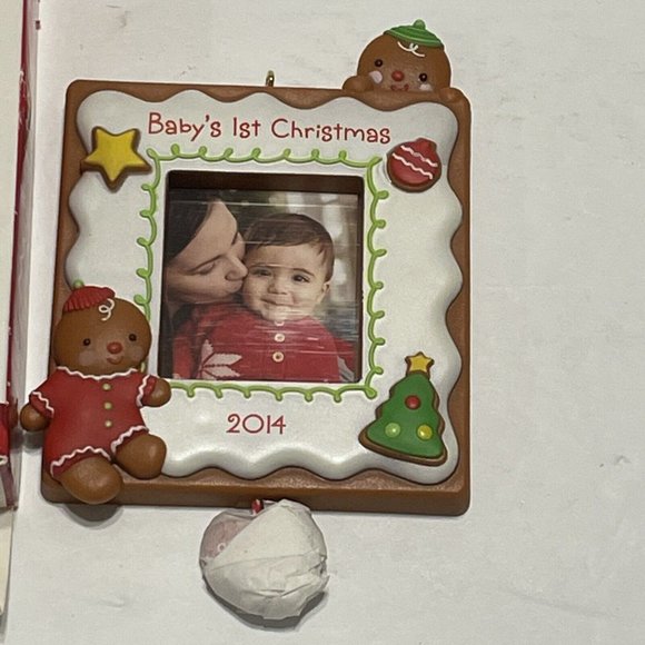 2014 Hallmark One Cute Heart Cookie  Baby's First Christmas Ornament Collectible - Picture 4 of 9